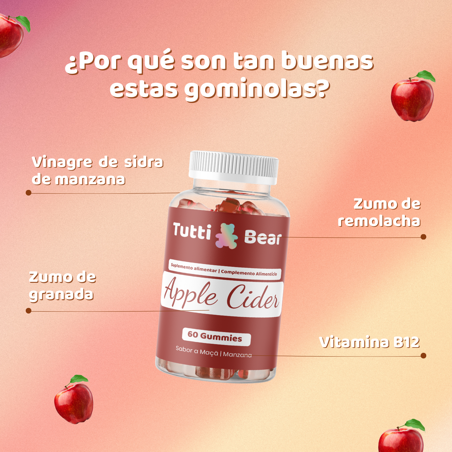 Gominolas de Vinagre de Manzana