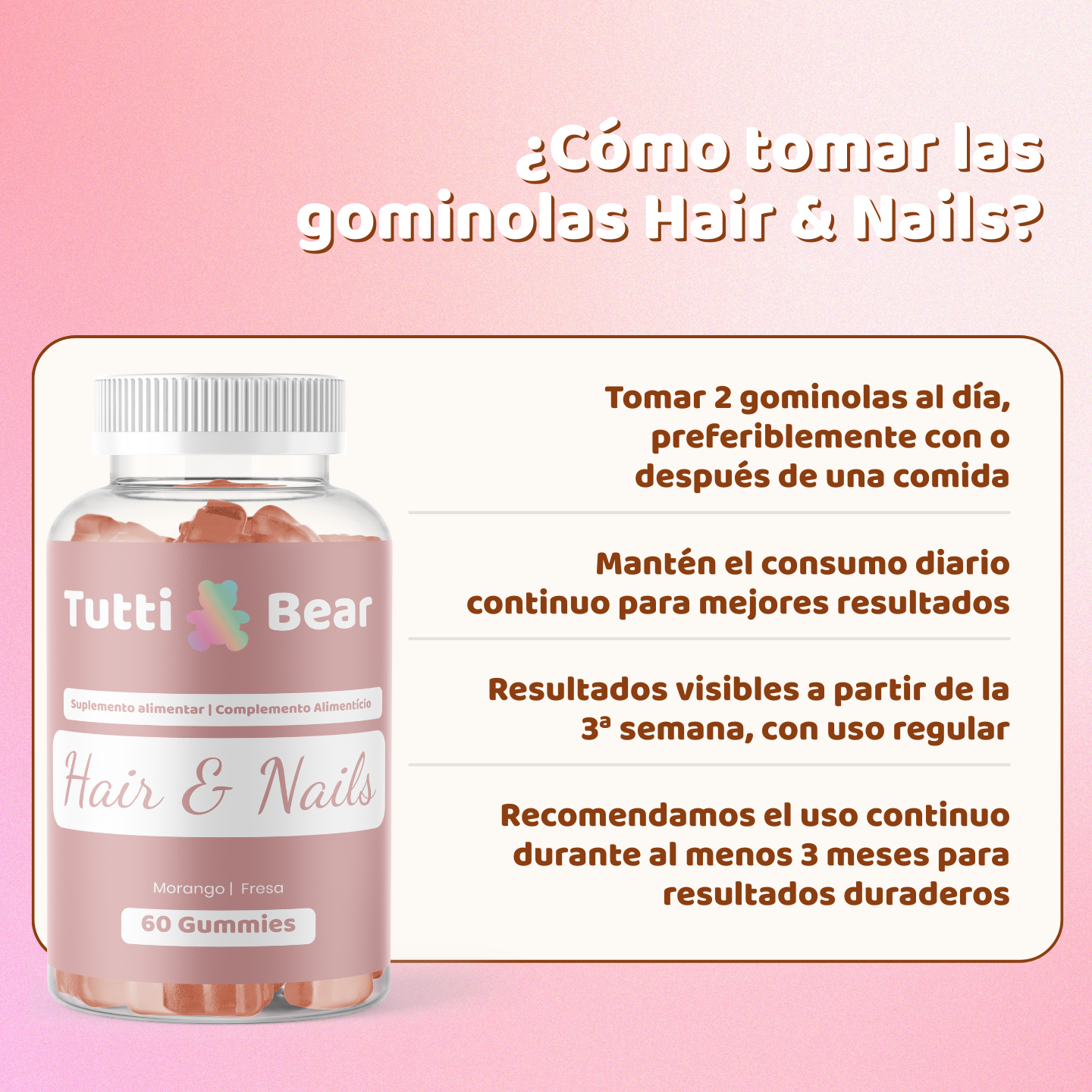 Gominolas para el Crecimiento del Cabello