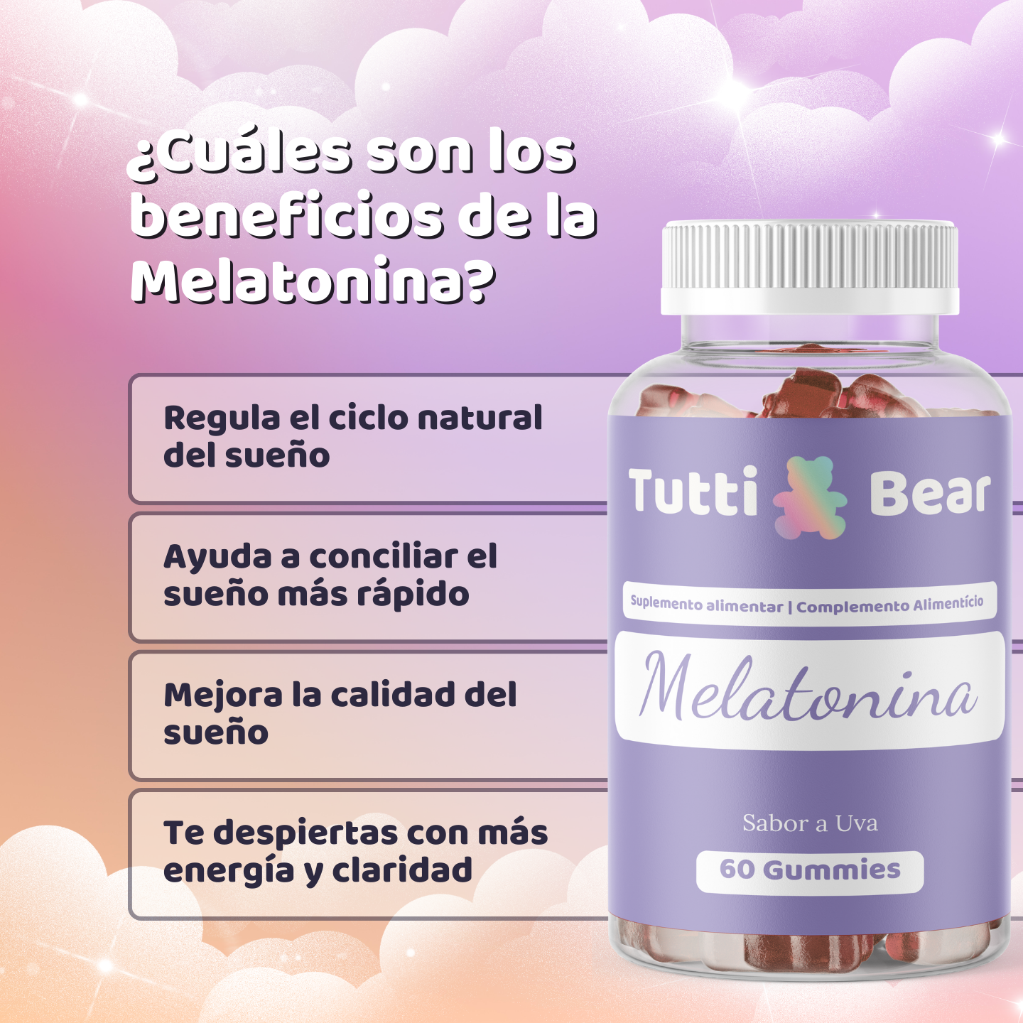 Gominolas de Melatonina para Dormir