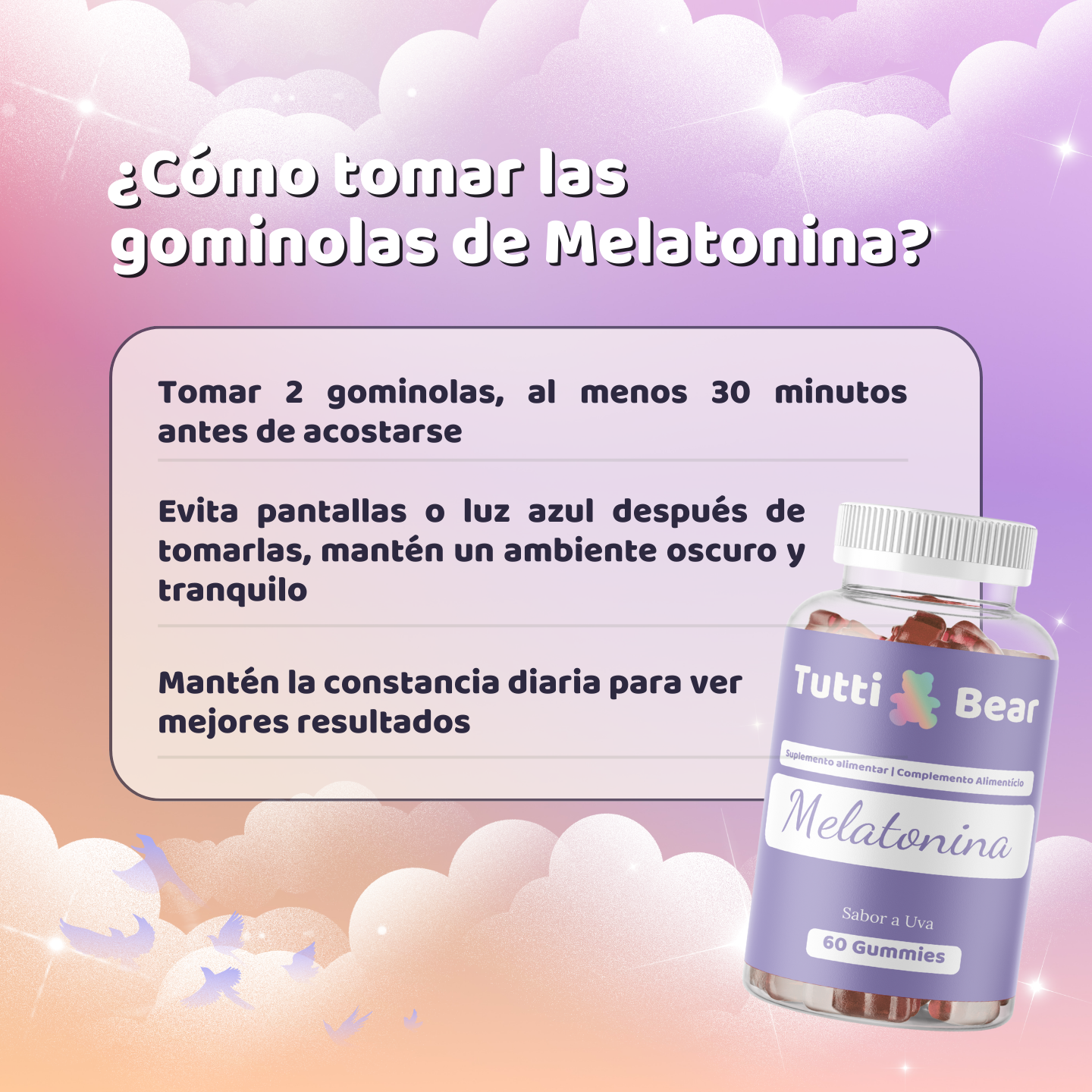 Gominolas de Melatonina para Dormir