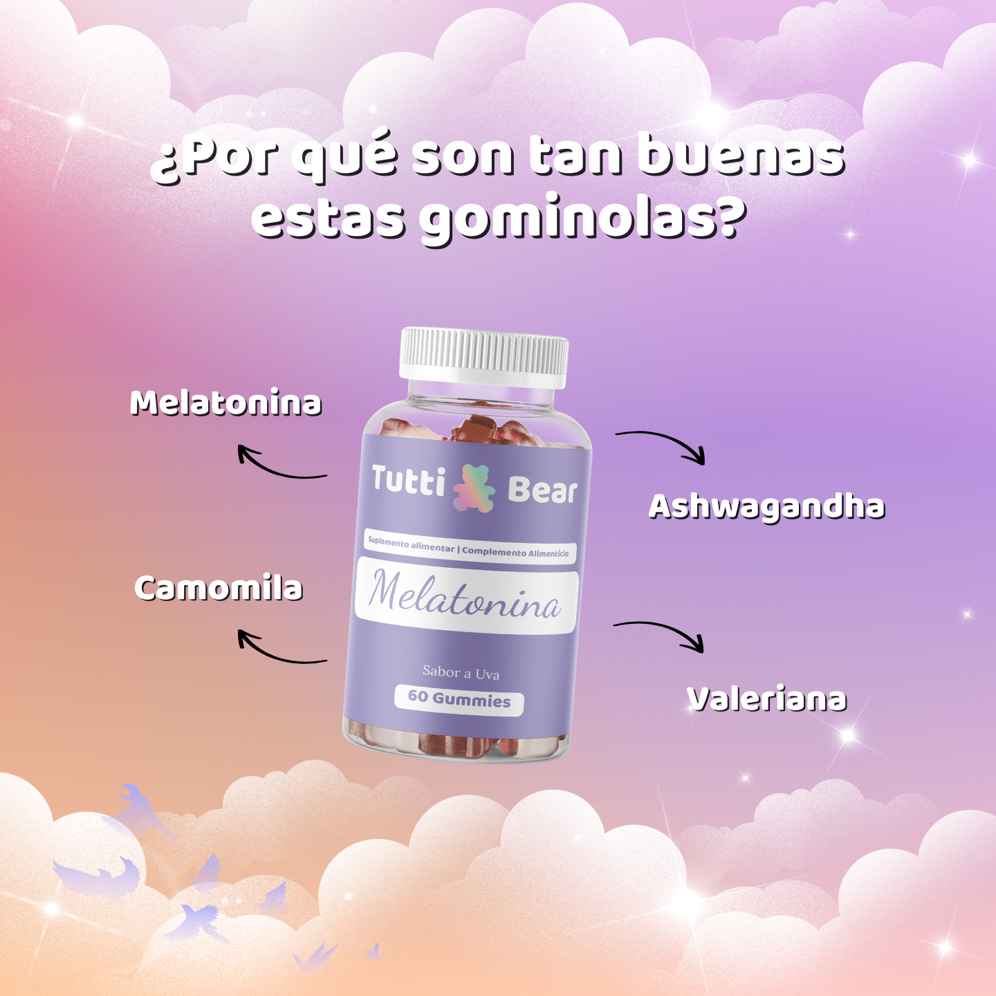 Gominolas de Melatonina para Dormir